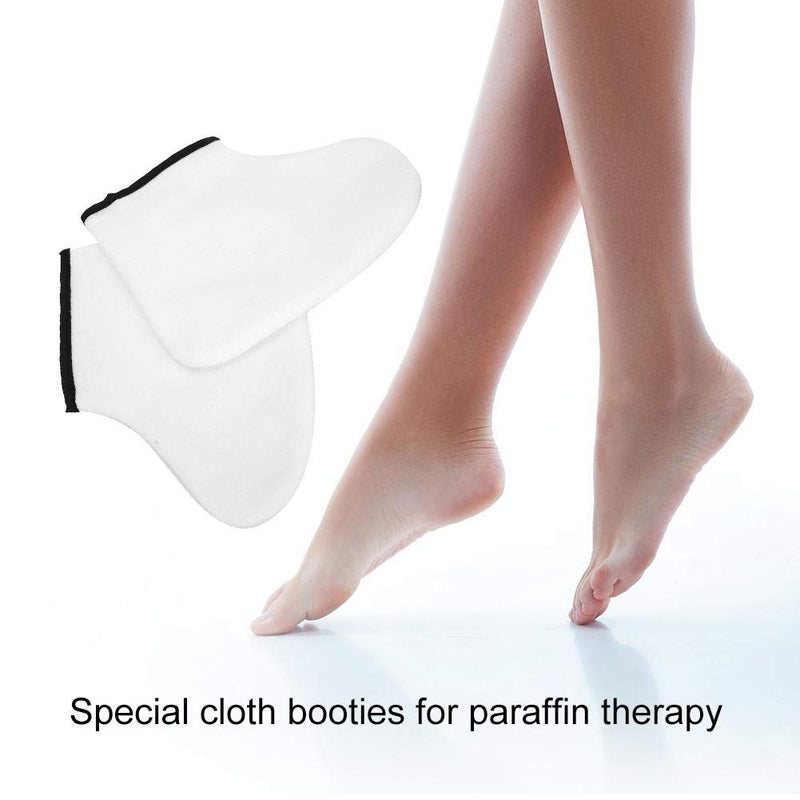 Paraffin Wax Therapy Booties Cotton Foot Care Heat Preservation Wax Therapy Booties Heat Therapy Insulated Wax Bath Treatment Mitts Foot Spa Cover for Women Great for Paraffin Wax White - BeesActive Australia