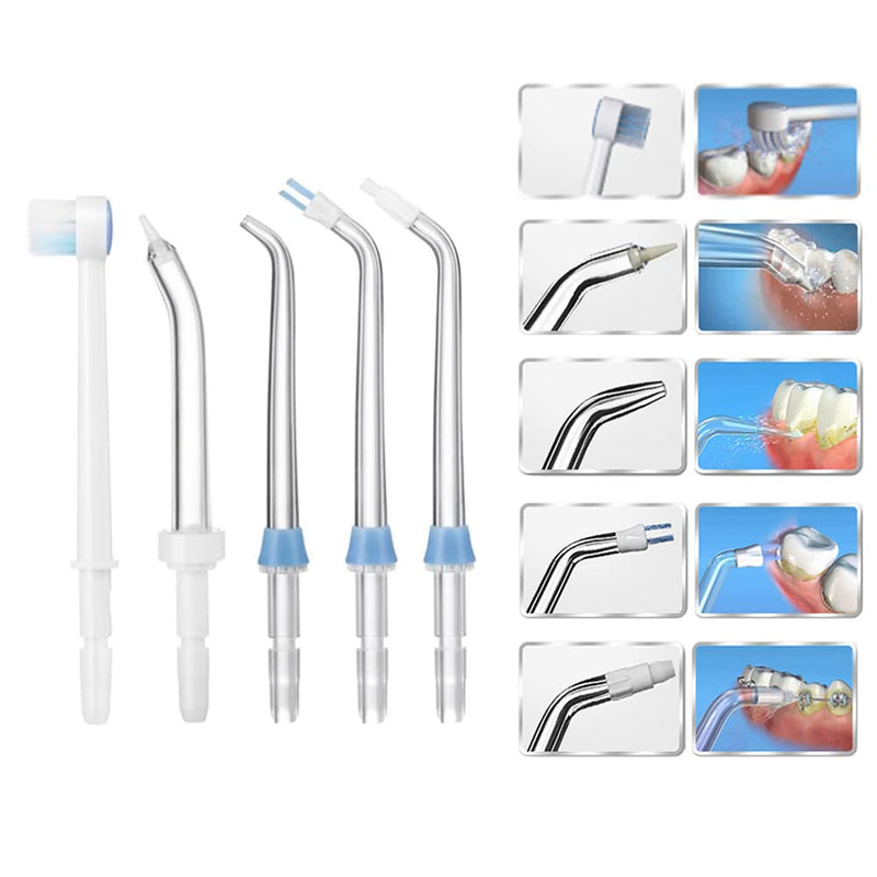 Jerilla 6pcs Oral Irrigator Nozzle Set Replacement Jet Tips Compatible with Waterpik Water Flosser WP-100 WP-250 WP-450 WP-560 WP-660 WP-811 WP-900 WP-940 - BeesActive Australia
