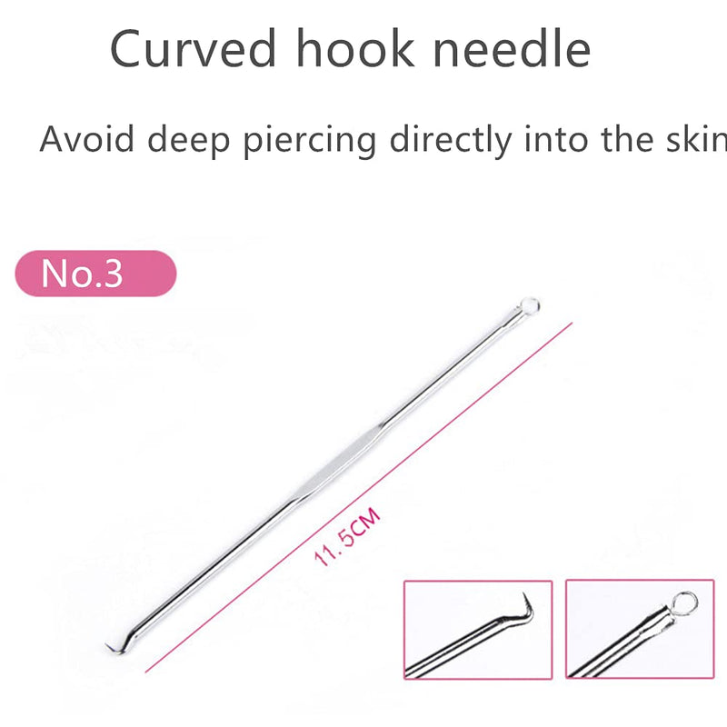Premium Blackhead Tool Kit, Stainless Steel Acne Needles Double Side Spot Squeezer Tool, Pimple Popper Tool Kit, Whitehead Removal (Silver) - BeesActive Australia