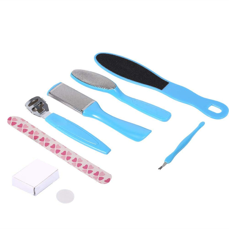 Foot Callus Remover, 10PCS Dead Skin Remover Foot Scrub Care Tool Portable Foot File Set Callus Remover for Home or Professional Use(Color: Blue & Pink) - BeesActive Australia