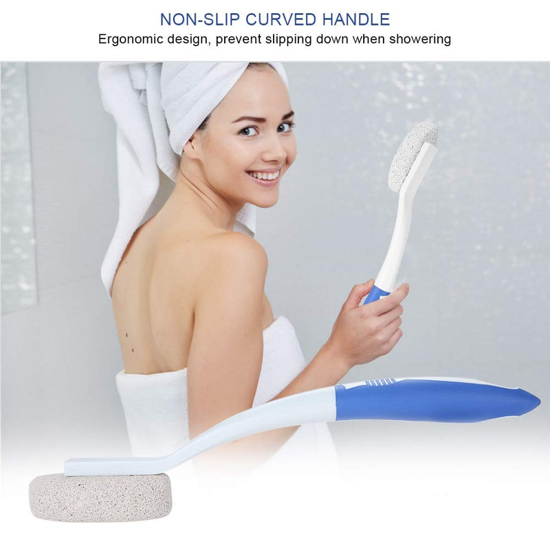 Long Handle Remove Dead Skin Cutin Foot Rasp File Foot Brush with Scrubbing Pumice Stone Foot Massage Cleaner for Wet Dry Feet Beauty Foot Care Tool - BeesActive Australia