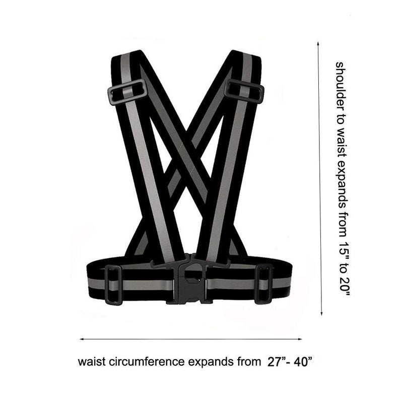 Awnuuw Reflective Vest Running Gear 3Pack, Adjustable Safety Vests High Visible Reflective Belt Straps Green,black,orange - BeesActive Australia