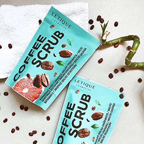 Letique Body Scrub Coffee, Removing Dead Particles of the Epidermis and Stimulating Blood Circulation and Lymphatic Drainage, Makes Your Skin Supple, Smooth and Elastic, 8.8 fi. oz. / 250 g. - BeesActive Australia