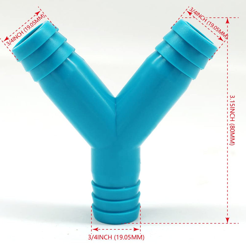 Aincix 3/4 inch 3-Way Y Barbed Fitting, Fits 3/4 Inch ID Hose, 3/4 inch 3 Way Y Barbed Fitting, Fits 3/4 Inch Inner Diameter Hose - BeesActive Australia