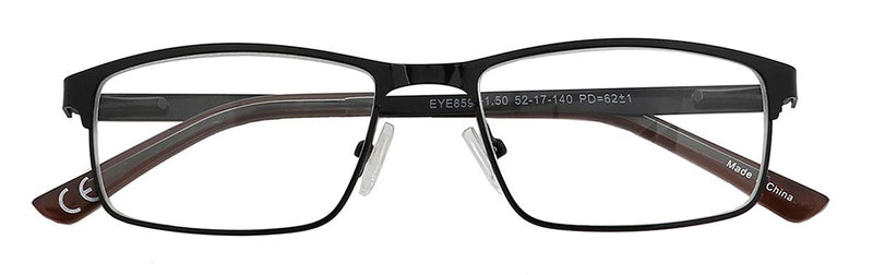 Amcedar 5-Pack Reading Glasses Men Metal Frame Rectangle Style Stainless Steel Material Spring Hinges Include Sun Readers 2.00 5 Pairs Mix 2.0 x - BeesActive Australia