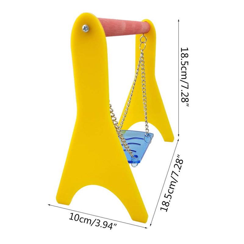 Lanema Bird Swing Baby Chick Toy Acrylic Swing Toy with Hanging Chain Perch Cage for Parrot - BeesActive Australia