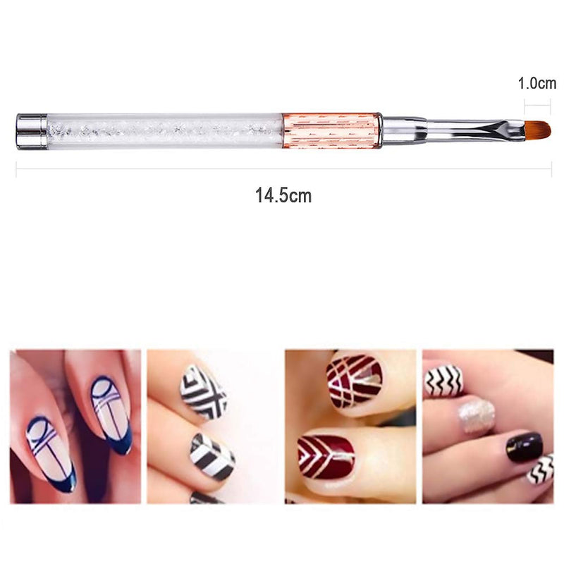 WOKOTO 1 Pcs Professional Nail Art Brush Set Nail Pencil For Acrylic Application Nail Art Pens Polish Uv Gel Builder Set Polygel Brush Tool KIT2 - BeesActive Australia