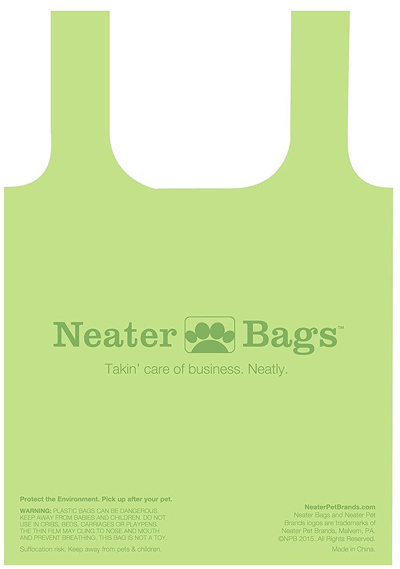 Neater Pets Neater Bags - Dog Waste Poop Bags - Dispense One at a Time Like Tissues - No Rolls to Fuss With - Easy-Tie Handles - Dispenser Attaches to any Leash (210 Bags, Chevron Pink) 210 Bags + Pink Dispenser - BeesActive Australia