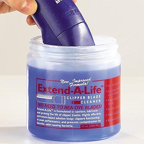 Blade Cleaner Rinse for Pet Grooming Clippers - Extends Life & Protects Blades ! 16 oz with Dispenser Jar - BeesActive Australia