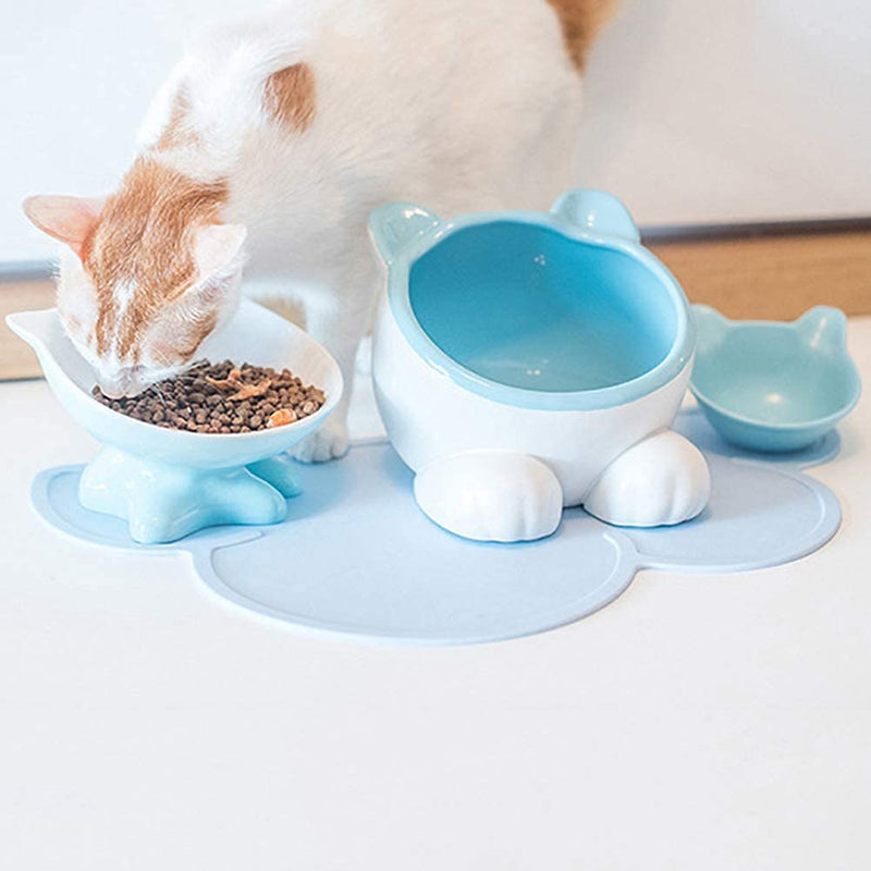 Luck Dawn Cat Placemat Cat Feeding Mat，Premium Silicone Anti Slip Waterproof Pet Feeding Mats with High Lips，Pet Food Tray for Dogs, Cats & Others Animal Purple - BeesActive Australia