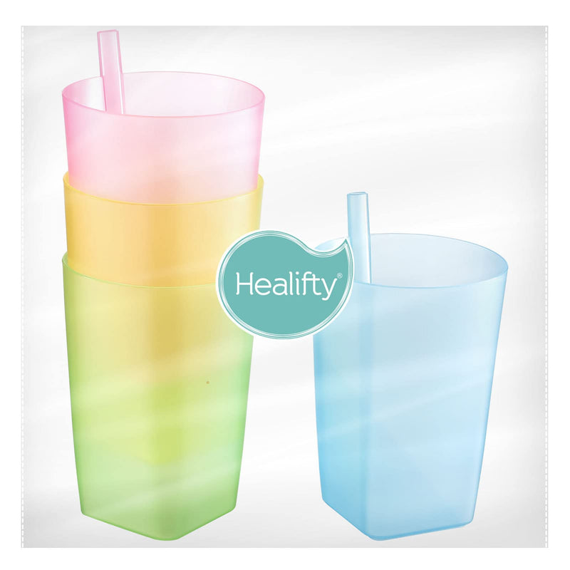 Healifty Sippy Cup with Straw Assorted Colours Straw Cups Plastic Cup Drinking Cups for Toddlers Kids Children - BeesActive Australia