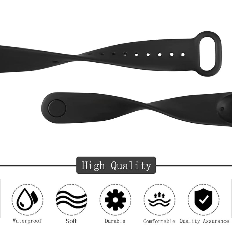 Pack 10 Bands for Xiaomi Mi Band 5 Straps/Xiaomi Mi Band 6 Straps/Amazfit Band 5 Straps, Soft Silicone Replacement Wristbands for Mi Band 5 & Mi Band 6 & Amazfit Band 5 Fitness Tracker (Pack 10) Pack 10 - BeesActive Australia