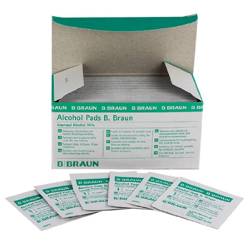 Alcohol Wipes Pads Sterile Antiseptic Swabs Cleansing Wipes Antibacterial First Aid Injections Piercings Braun Pack of 100 Pads - BeesActive Australia
