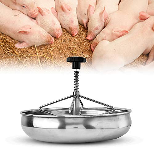 Piglet Feeding Trough, Stainless Steel Pig Food Feeder Sow Milk Trough Durable Pig Food Tray Piglet for Household Farm Piglet Cattle - BeesActive Australia