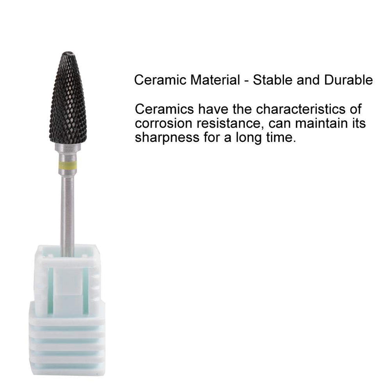 Ceramic Nail Drill Bits,5 Types Ceramic Nail Manicure Drill Tools Cylinder Shape Grinding Head Nail Drill Bit for Nail Polishing Manicure Tools(01) 01 - BeesActive Australia