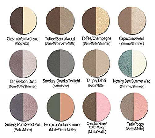 Lauren Brooke Cosmetiques Pressed Eyeshadow Duo, Natural, Organic Makeup (Smokey Plum/Sweet Pea) - BeesActive Australia