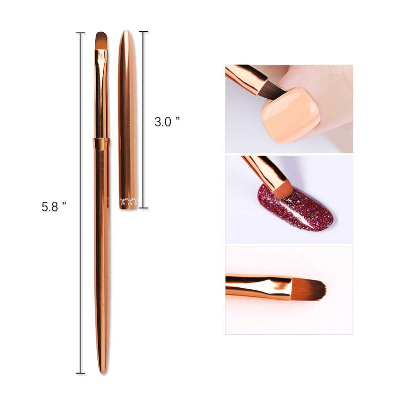 SILPECWEE 1Pc Kolinsky Acrylic Nail Art Brush UV Gel Builder Nail Painting Pen Salon DIY Manicure Accessories NO2 - BeesActive Australia