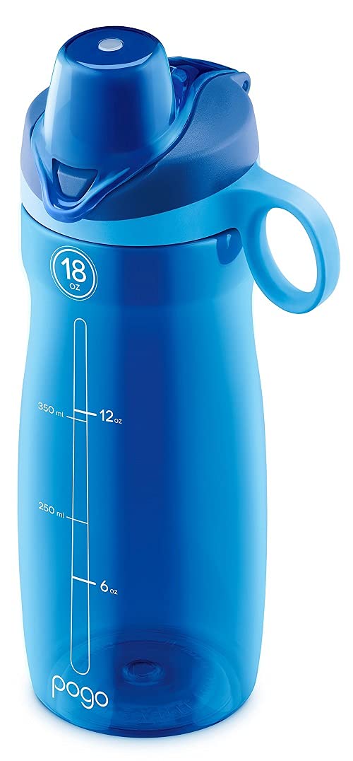 Pogo BPA-Free Plastic Water Bottle with Chug Lid 18 Oz Blue - BeesActive Australia