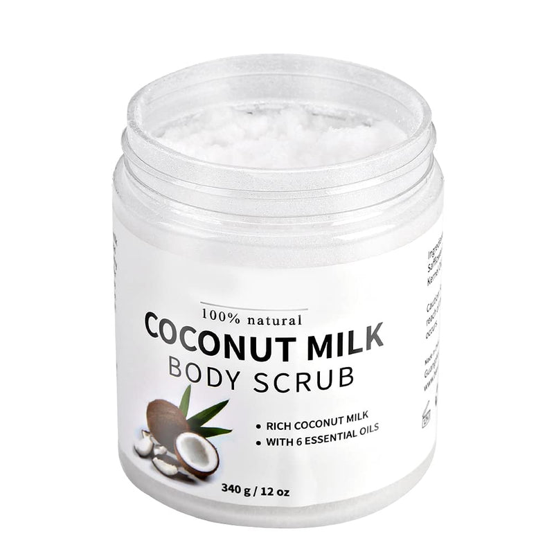 Bath Salt Body Scrub, Pure Naturals Coconut Milk Exfoliating Body Scrub for Hands, Arms Legs, Elbow, Foot - BeesActive Australia
