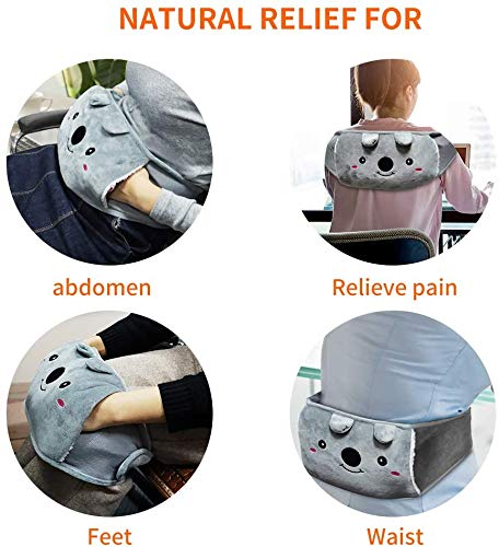 Hot Water Bottle Rubber Warm Water Bag with Soft Waist Cover,Hot Water Bag for Neck and Shoulder, Back, Legs,Waist Warm (Pink-Heart) Pink-Heart - BeesActive Australia