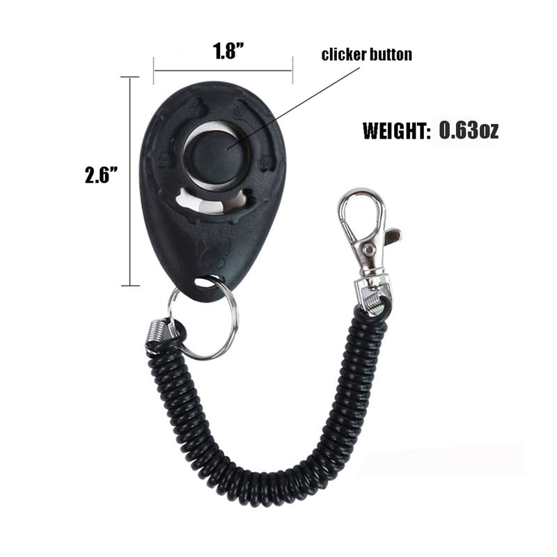MIEDEON 4 Packs Dog Training Clicker with Adujustable Wrist Strap, Pet Cat Horse Bird Puppy Training Clicker Set, Durable Portable Easy to Use 4BLACK - BeesActive Australia