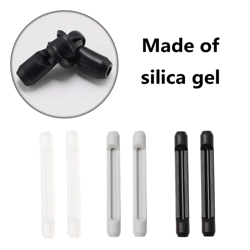 Juliyeh 9 Pairs Anti-Slip Glasses Hooks Grips Eyeglass End Tips Soft Silicone Glasses Arm Covers for Various Glasses and Sunglasses Black r3r3 - BeesActive Australia
