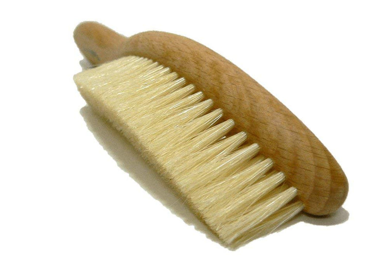 Valentino Garemi Traditional Hat Cleaning Brush | Remove Dust, Dry Stains, Rain Spots, Sweat Marks, Pet or Human Hair | Genuine Boar Hair Made in Germany (White Bristles) White Bristles - BeesActive Australia