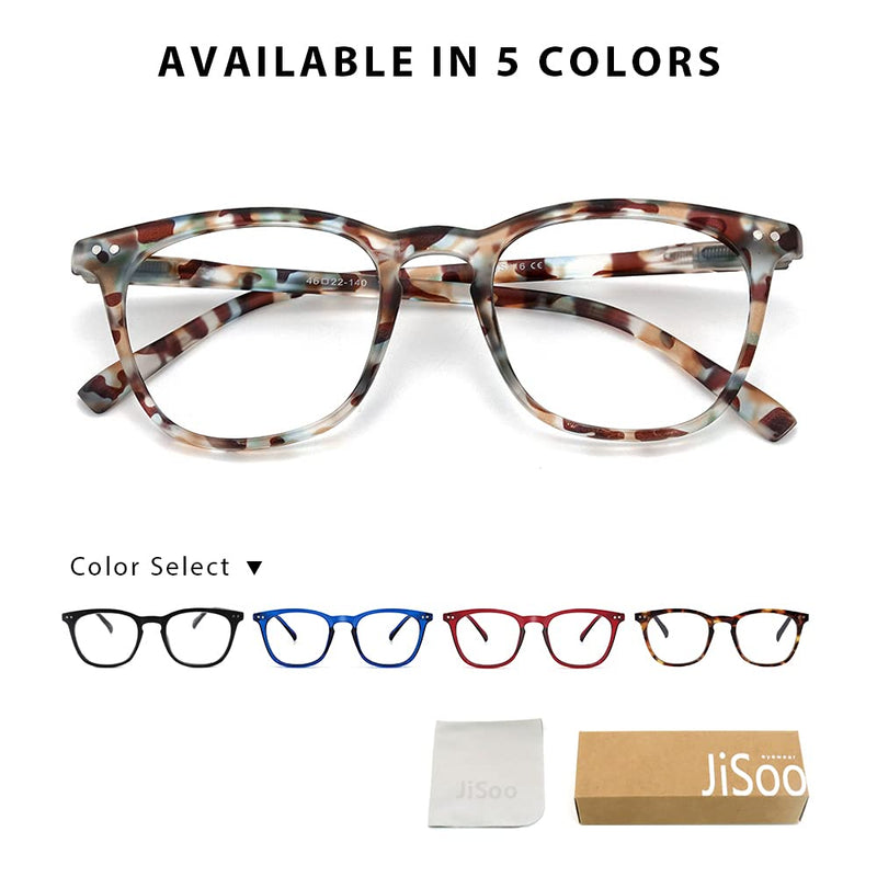 JiSoo Reading Glasses Women/Men Designer Readers, Ladies Reading Glasses with Spring Hinge A-multicolor 2.0 x - BeesActive Australia