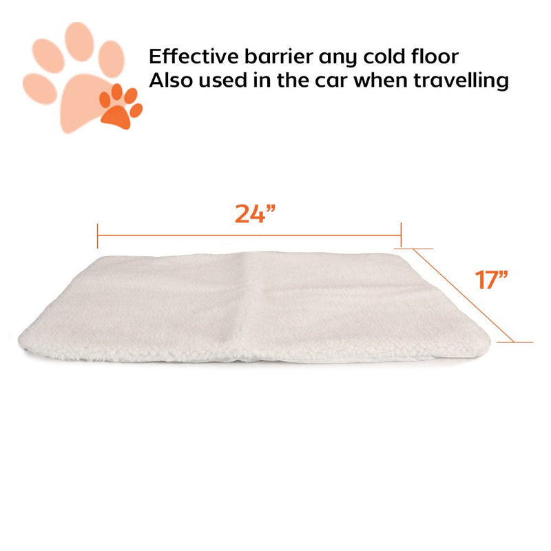 PARTYSAVING PET Bed 1PACK or 2PACK Self Heating Snooze Pad Pet Bed Mat for Pets Cats Dogs and Kittens for Travel or Home, White, Medium, APL1344, APL2255 - BeesActive Australia