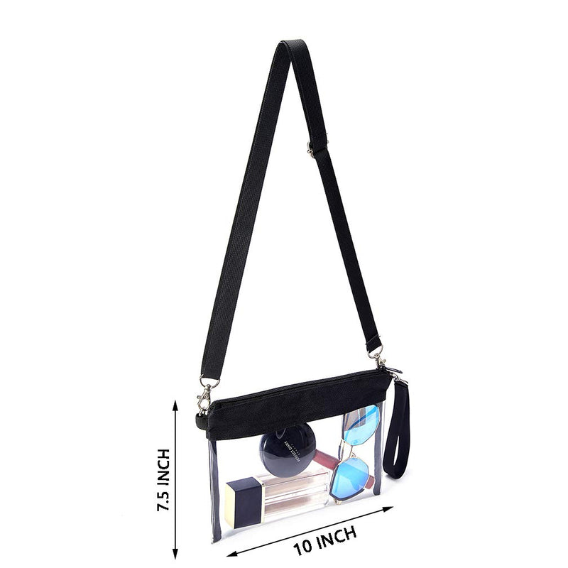 HTLCMMT Clear Bags for Women Clear Purse Clear Crossbody Bag, Stadium Approved for Work Sporting Event - BeesActive Australia