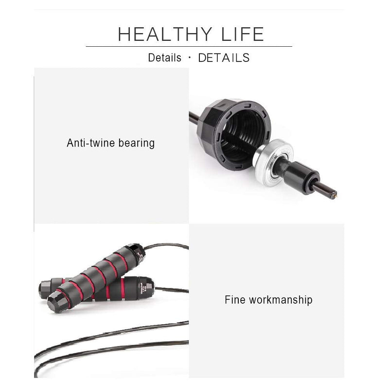 DEGOL Skipping Rope with Ball Bearings Rapid Speed Jump Rope Cable and 6” Memory Foam Handles Ideal for Aerobic Exercise Like Speed Training, Extreme Jumping, Endurance Training and Fitness Gym - BeesActive Australia