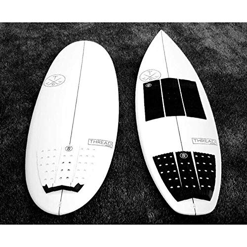 SYMPL Surfboard Traction Pads 3-Piece Deck Grips for Surfboard, Skimboard, Longboard Deck - Maximum Grip Stomp Pad, 3M Adhesive - Fits Surf, Skim Board, Long Deck, Wakesurf and Fish Boards Black - BeesActive Australia