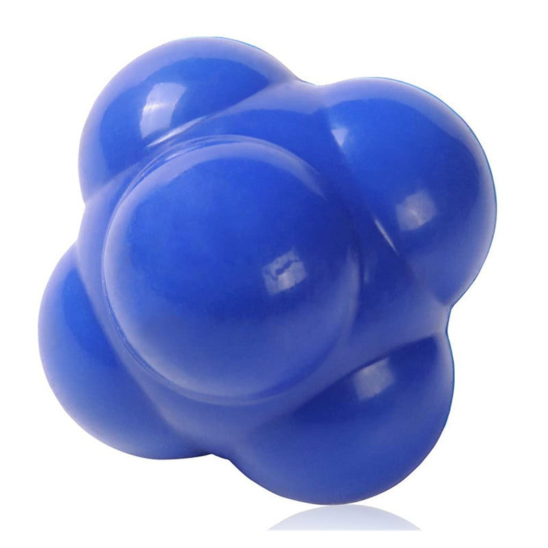 Rubber Reaction Ball Field Training Ball and Agility Trainer by Hexagonal Ball for Hand-Eye Coordination (Blue) - BeesActive Australia