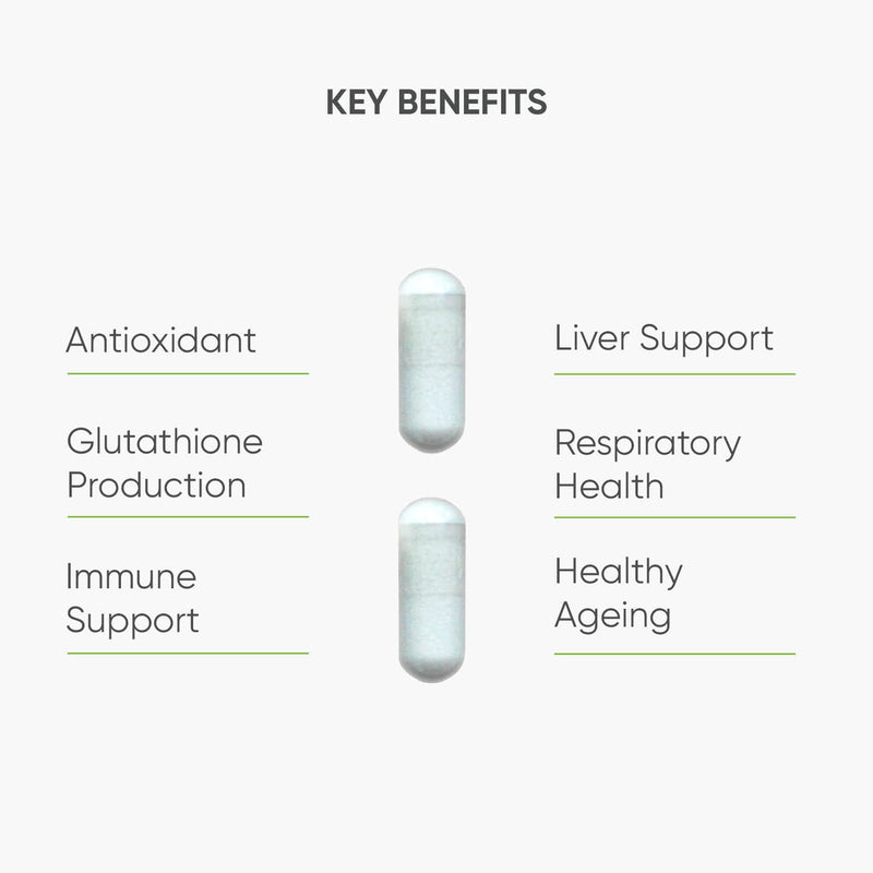Nutri Advanced - N-Acetyl-L-Cysteine NAC Nutritional Supplement - Supports Glutathione Production - Bioavailable L-Cysteine - 90 Capsules - BeesActive Australia
