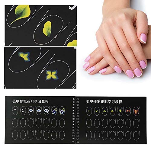 Nail Art Practice Template, Manicure Paper Book Tool, for Learning Nail Art Painting - BeesActive Australia