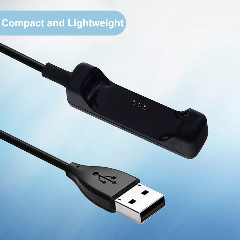 EXMRAT Compatible with Fit-bit Flex 2 Charger Cable (2Pack, 30cm/1ft), USB Charger Charging Cable for Fit-bit Flex 2 (Black, 2Pack) - BeesActive Australia