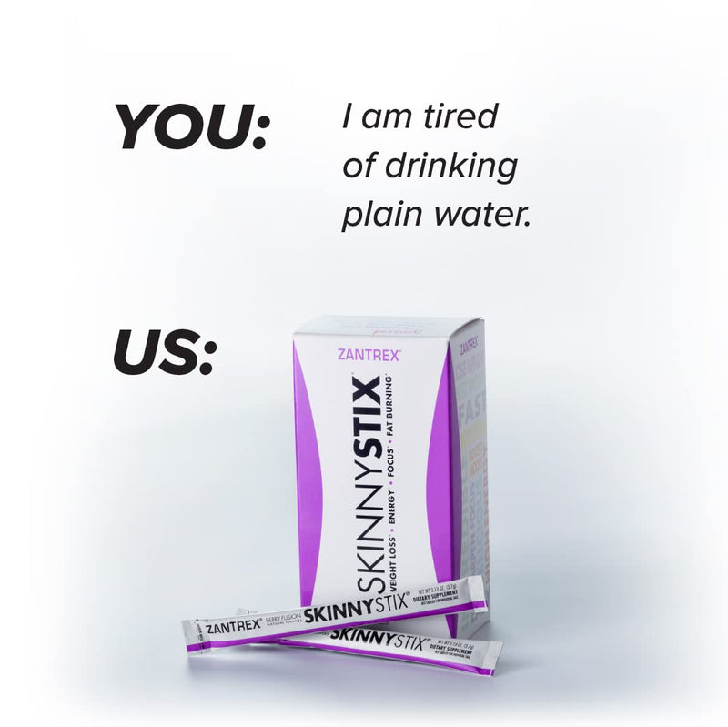 Zantrex SkinnyStix Energy Powder – Increase Energy, Heighten Focus, Boost Mood – 10 Calories – Coffee Bean, Yerba Mate, Cayenne – 30 Count (Pack of 1) Berry Fusion - BeesActive Australia