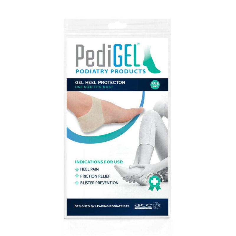 PediGel® - Medically Approved Polymer Gel Heel Socks/ Heel Sleeves for Cracked Heels, Reduce Pressure and Relieves Heel Pain - 2 Units - BeesActive Australia