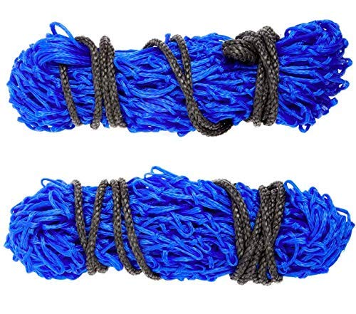 Majestic Ally 2 pcs Ultra Slow Feed 1.5"x1.5" Holes 40” Hay Net for Horses and livestocks, Nylon Rope Hanging, Adjustable Travel Feeder for Trailer and Stall, Simulates Grazing Royal Blue - BeesActive Australia