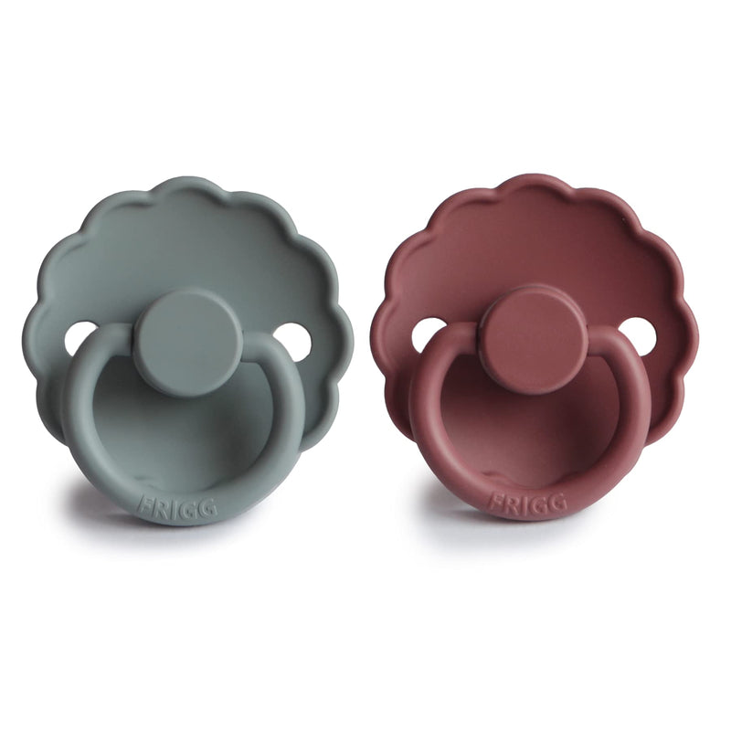 FRIGG Daisy SilkySoft Silicone Baby Pacifier | Made in Denmark | BPA-Free (Woodchuck/ French Gray, 0-6 Months) French Gray/Woodchuck - BeesActive Australia