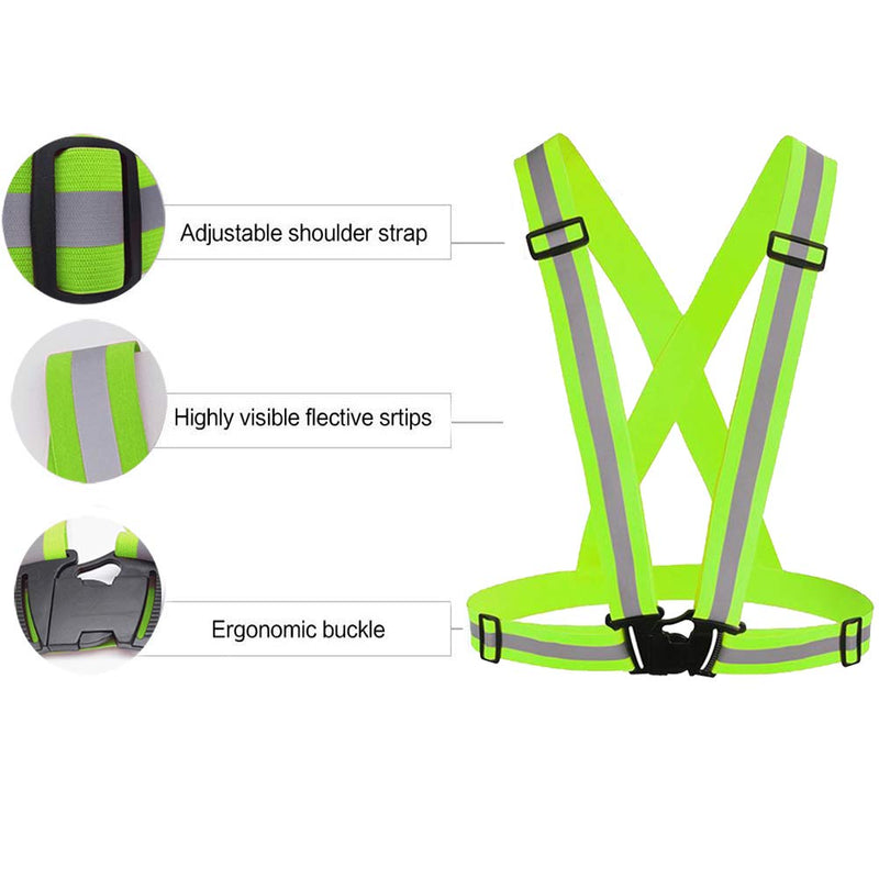 Awnuuw Reflective Vest Running Gear 3Pack, Adjustable Safety Vests High Visible Reflective Belt Straps Pink,green,purple - BeesActive Australia