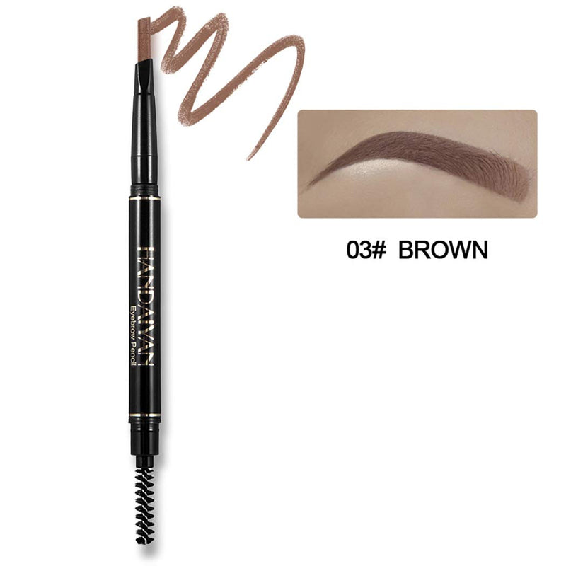 Kisshine Eyebrow Pencil Waterproof Long Lasting Eyebrow Crayon Natural Eyebrows Daily Makeup for Women and Girls (Brown 03#) Brown 03# - BeesActive Australia