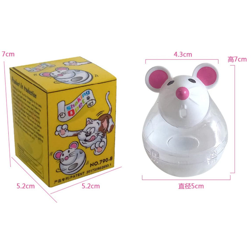 2pcs Cat Slow Feeder Cat Food Ball,Mice Water Droplet Bone Tumbler Shaped Pet Treat Ball Cat Food Toy Ball,Cat Slow Feeder,Cat Enrichment Toys - BeesActive Australia