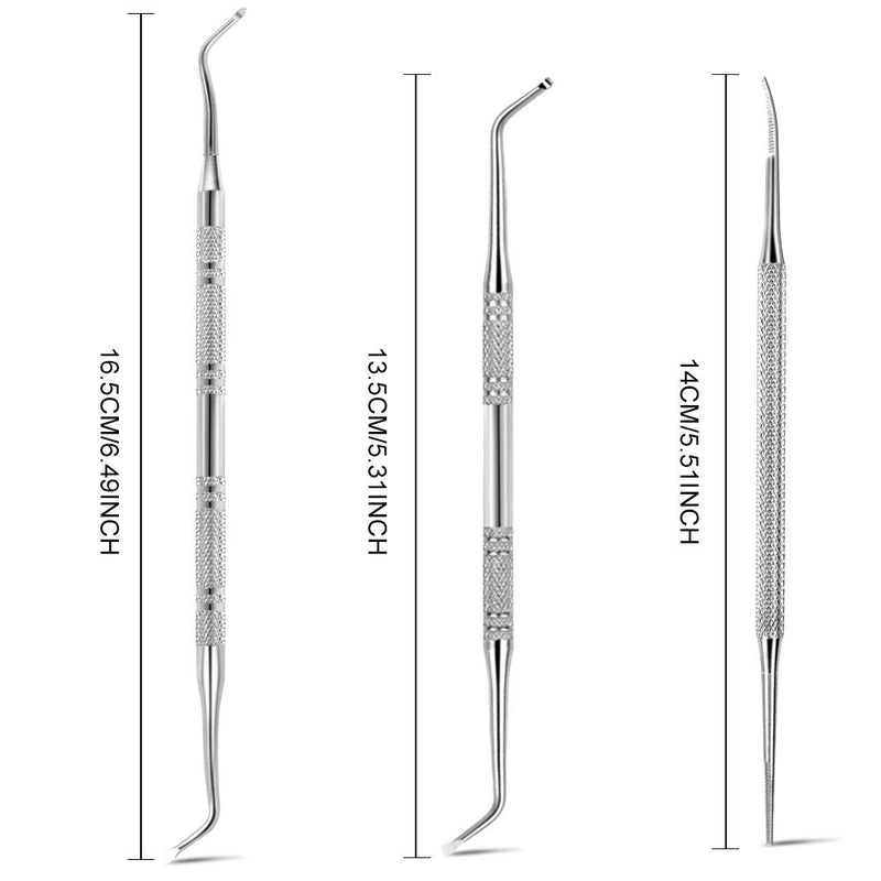3pcs Ingrown Toenail File And Lifters, [ Upgraded ] Teenitor Professional Surgical Safe Nail Treatment Pedicure Tool Kit Under Nail Cleaner Tools Pain Relief - BeesActive Australia