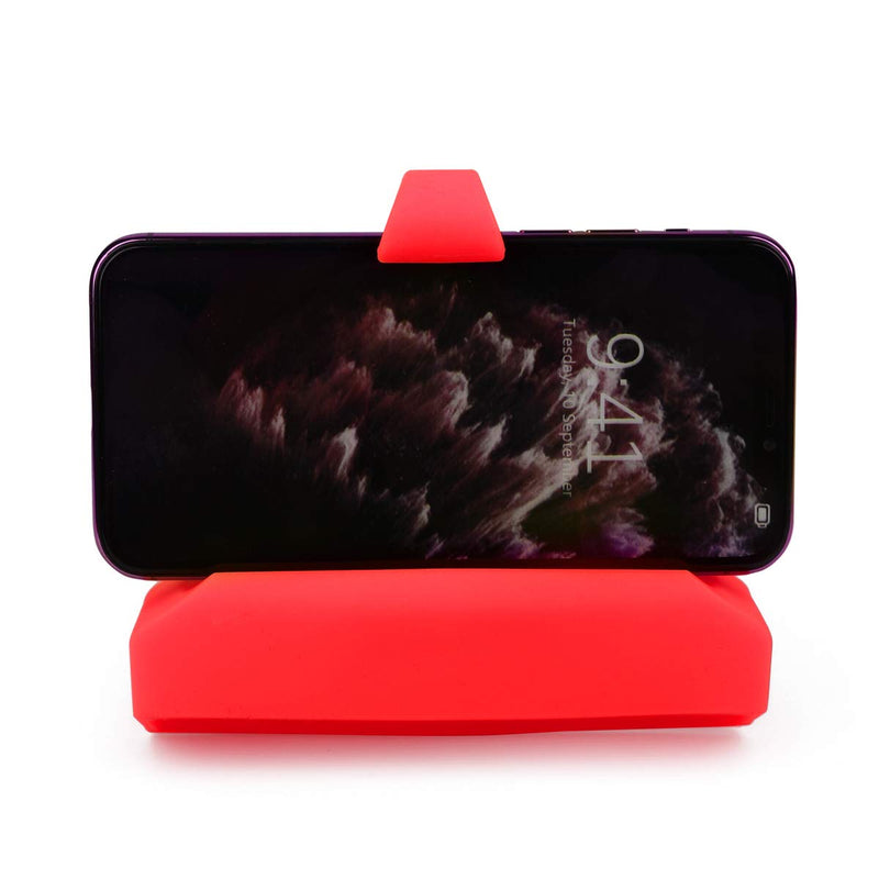 Phone Holder Made for PM5 Monitors of Rowing Machine, SkiErg and BikeErg - Silicone Fitness Products (Red) - BeesActive Australia