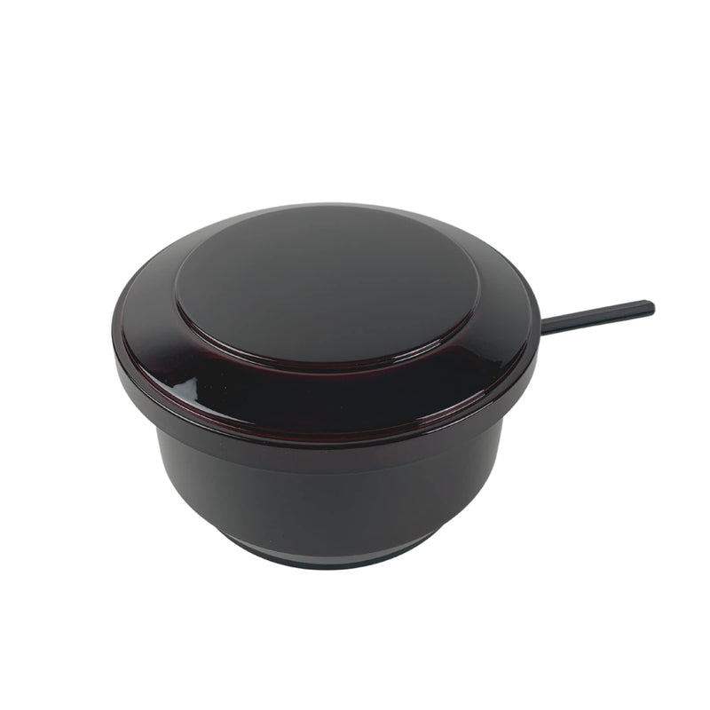 JapanBargain 4777, Rice Serving Bowl with Lid and Rice Paddle Spoon Japanese Ohitsu Container Made in Japan, Burgundy Color, Serving 4-6 People Large - BeesActive Australia