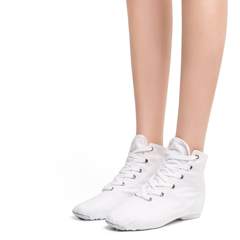 [AUSTRALIA] - MSMAX Jazz Dancing Sneakers Dance Practice Boots 11 Narrow White 