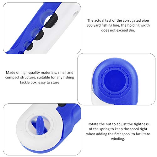 RiToEasysports Fishing Line Spooler Reel Winder,Mini Fishing Line Winding Spool for Varying Spool Sizes white blue - BeesActive Australia