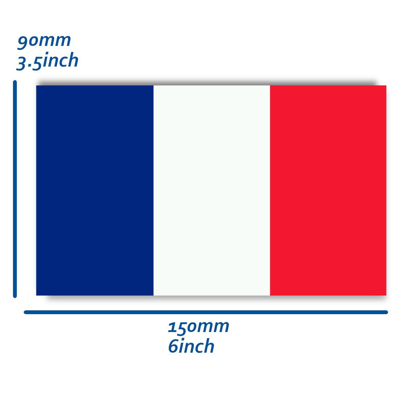 5 PC France Flag Sticker,6x3.5 in French Decal,Large Banner Decor for Car Bumper Window Laptop - BeesActive Australia
