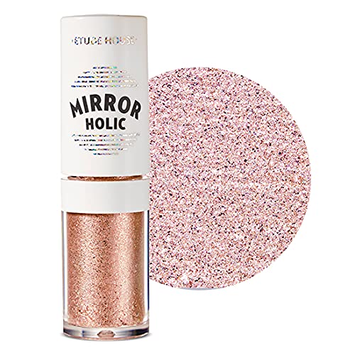 ETUDE HOUSE Mirror Holic Liquid Eyes (#PK001 Pink Ornament) | Kbeauty| Eyes Makeup | Liquid Eye Shadow with Sparkling Metallic Glitter | Long-Lasting and Quick Fixing #PK001 Pink Ornament - BeesActive Australia